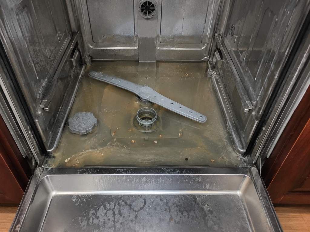 thermador dishwasher not draining