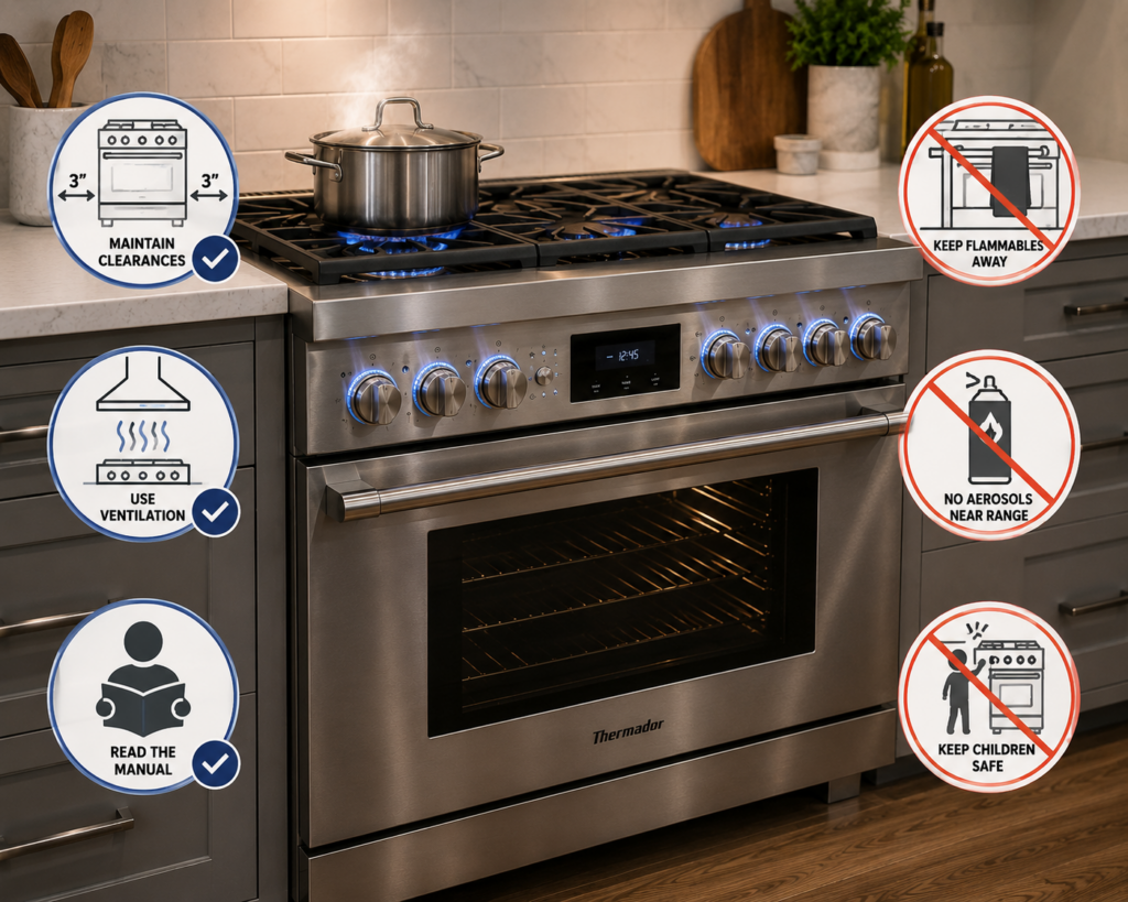 thermador range safety