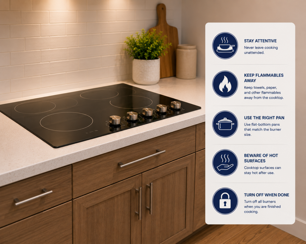 thermador cooktop safety