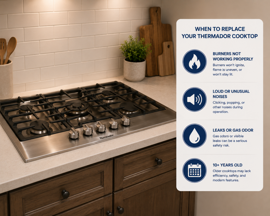 thermador cooktop safety